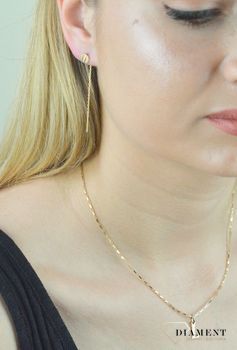 Złote kolczyki przeciągane z gładką blaszką KL 9640B. Złote kolczyki 585 przeciągane z blaszki. Jeśli cenisz sobie minimalizm w dodatkach wybierz subtelne kolczyki blaszki wykonane z najwyższej jakości złota 585. Ko (1).JPG